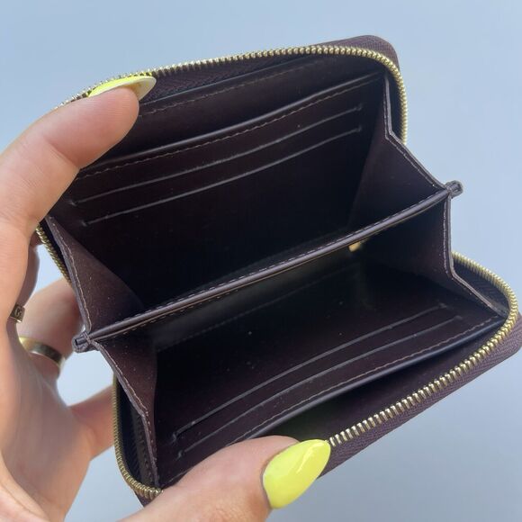 LOUIS VUITTON Amarante Vernis Zippy Coin Purse Card Wallet Purple - Picture 11 of 14